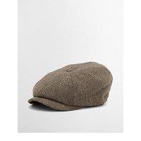 Barbour Fyne Tweed Baker Boy Cap - Brown