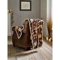 Deyongs Autumn Animals Sherpa Throw 130X170Cm