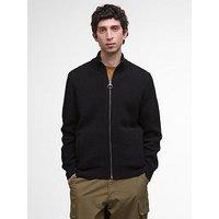 Barbour Milburn Zip Through Knitted Jumper - Black