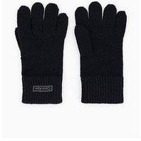 Calvin Klein Patch Wool Knitted Gloves - Black