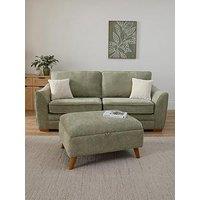 Very Home Trinity Fabric 3 Seater Sofa With Storage Footstool - Made To Order In The Uk