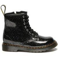 Dr Martens Toddler 1460 Glitter Lace-Up Boot - Black