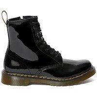 Dr Martens Youth 1460 Patent Leather Lace-Up Boot - Black