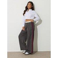 Pixiegirl Petite Boxer Side Stripe Trouser - Grey