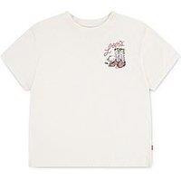 Levi'S Girls Western Oversize Short Sleeve T-Shirt - Off White