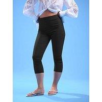 Pixiegirl Petite Bengaline Capri Trousers - Black