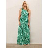 Long Tall Sally Floral Sleeveless Maxi Dress - Green