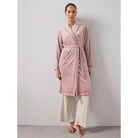 The Very Collection Velour Rib Dressing Gown - Lilac
