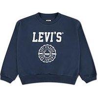 Levi'S Girls Collegiate Crew Neck Top - Navy