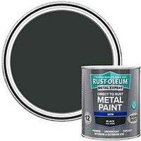 Rust-Oleum Metal Expert Water-Based Paint Satin Black 750Ml