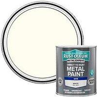 Rust-Oleum Metal Expert Water-Based Paint Satin White 750Ml