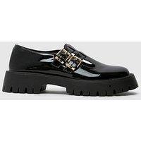 Schuh Youth Loyal Patent Double Strap T-Bar Shoes - Black