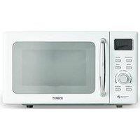 Tower T24041Wht Digital 800W Microwave - White & Chrome