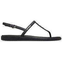 Crocs Miami Thong Flip Sandal - Black Studded