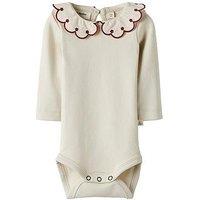 Lil Atelier Baby Girls Frill Collar Bodysuit - Cream