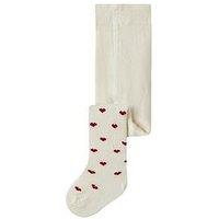 Lil Atelier Baby Girls Heart Tights - Cream