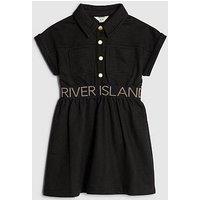 River Island Mini Girls Waistband Dress - Black