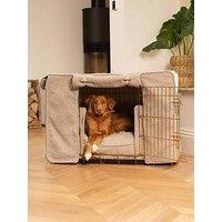 Lords And Labradors L&L Full Crate Set Mink Boucle L Gold Crate - Extra Large