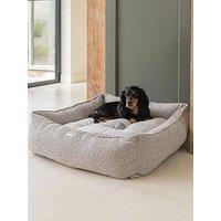 Lords And Labradors Boucle Box Bed For Dogs Mink - Medium