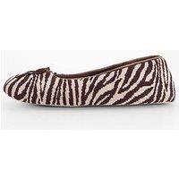 The Very Collection Zebra Ballet Slippers - Multi