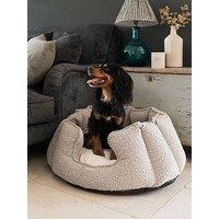 Lords And Labradors High Sided Boucle Dog Bed Mink - Large