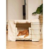 Lords And Labradors L&L Full Crate Set Ivory Boucle L Gold Crate - Extra, Extra Large