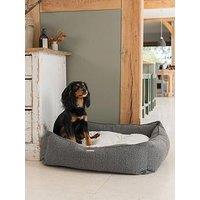 Lords And Labradors Boucle Box Bed For Dogs Granite - Large