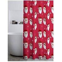 Catherine Lansfield Christmas Santa Spec-Tacular Shower Curtain
