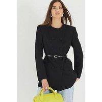 River Island Structured Blazer - Black