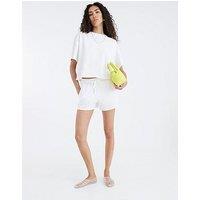 River Island Loopback Panel Runner Shorts - White