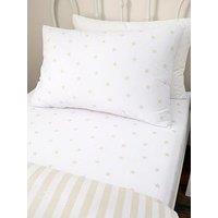 Bianca Mini Star & Stripes 100% Cotton Fitted Sheet - Natural