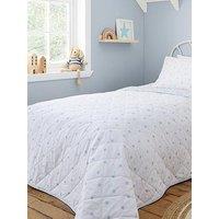 Bianca Mini Star & Stripes 100% Cotton Bedspread- 200X200Cm Blue