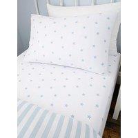 Bianca Mini Star & Stripes 100% Cotton Fitted Sheet - Blue