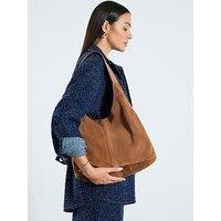 River Island Suede Slouch Bag - Brown