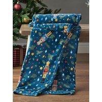 Catherine Lansfield Nutcracker Christmas Throw- 130X170Cm