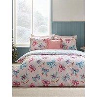 Catherine Lansfield Christmas Bows And Bells Duvet Set