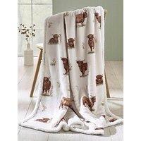 Catherine Lansfield Angus Highland Cow Throw- 130X170Cm