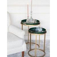 Laura Ashley Mathilde Floral Print Set Of 2 Side Tables