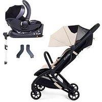 Icandy Pip Travel System With Black Cocoon Car Seat Base & Adapters - Latte