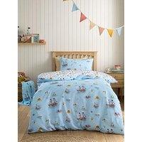 Belle & Boo Pirates Reversible 100% Cotton Duvet Set - Blue