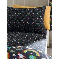 Catherine Lansfield Rainbow Rockets Fitted Sheet