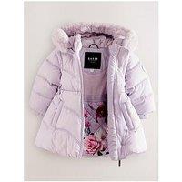 Ted Baker Younger Girls Bow Coat - Purple
