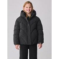 Ted Baker Older Girls Panel Coat - Black