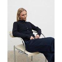 Pretty Lavish Ariana Fitted Knit Buttoned Cardigan - Navy