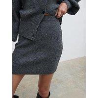 Pretty Lavish Etta Knit Mini Skirt - Grey