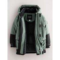 Ted Baker Younger Boys Colour Block Coat - Green