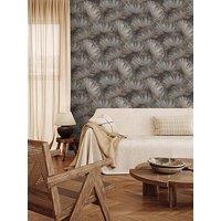 Rasch Opulenza Fan Wallpaper - Charcoal