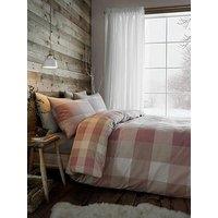 Appletree Ashford Check - Brushed 100% Cotton Super-King Duvet Cover Set
