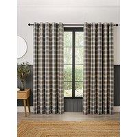 Curtina Everett - Jacquard 66" Width X 90" Drop (168 X 229Cm) Pair Of Eyelet Curtains