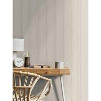 Holden Decor Tongue & Groove Wallpaper - Beige